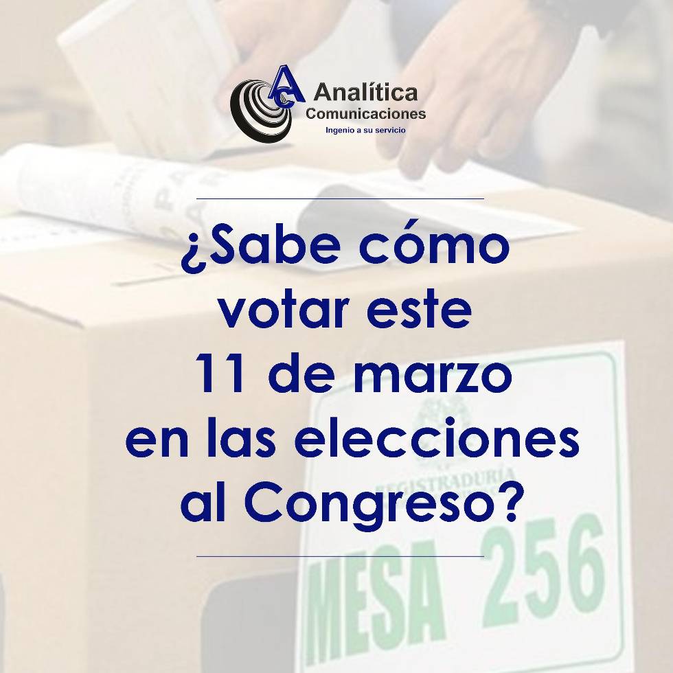 ¿Sabe cómo votar este 11 de marzo en las elecciones al Congreso?